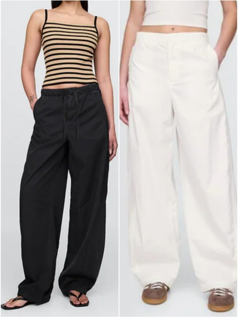 Gap Bundle Of 2 Mid Rise Barrel Parachute Pants S